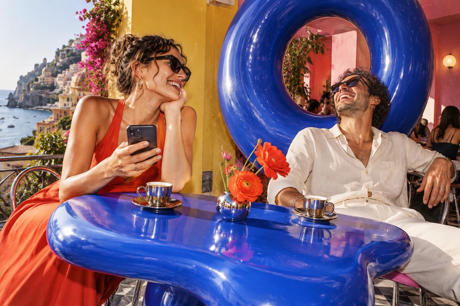 Original campaign artwork for a café guest experience